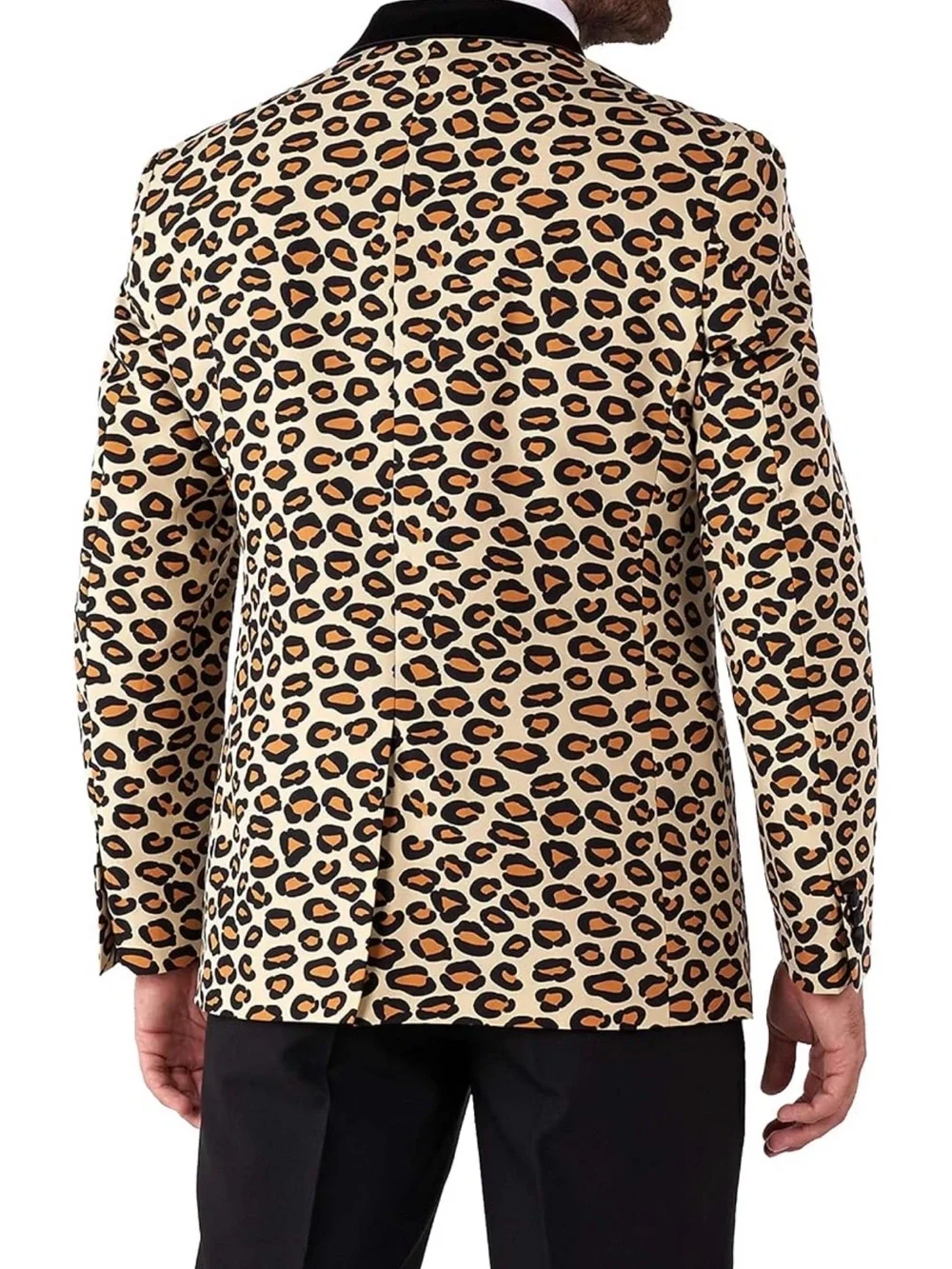Leopard print tuxedo suit